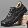 Casual Shoes Men Leather Fashion Sneakers Hiking Non-Slip Hard-Wearing