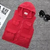 Men's Vests Hooded Multi Pockets For Men Women Waistcoat Pographer Reporters Volunteer's Vest Tools Working Uniforms VT-224