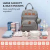Väskor 3 i 1 blöjväska ryggsäck fällbar baby säng vattentät resväska med USB -laddningsblöjväska ryggsäck med byte av bädd 3 -typer