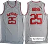 Heren 25 Zack Morris Bayside Jerseys Grijze kleur Gered door de Bell 90s Hip Hop gestikte basketbaloverhemden goedkoop8475741