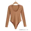 Magliette da donna camicia da fondo per il fondo di molla mora autunno autunno sexy slim fit slim chimming grande scollo a v-scollo stretto elastico elastico a strisce lunghe a strisce lunghe