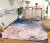 Beaux tapis bleu rose salon chambre de lit de chevet de chevet