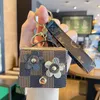 Mini -słuchawkowy torba portfelowa Pur skórzane luksusowe breloki biżuterii wisidanta urok urok kluczy kluczy
