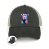 Ball Caps Pitbull Terrier Paint Splatter Dog Cowboy Hat Hard Ladies Men's