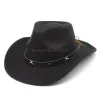 Ny bulk breda grim hattar västra cowboy topp hatt män kvinnor fedora filt hattar män kvinnor fedoras par mössa mode caps grossist