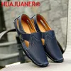 Casual schoenen Fashion Men Designer Loafers Ademende sneakers man Summer Sandals mannelijke mocassins hol uit rijden