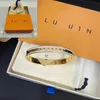 Brand Charm Boutique Bangle High Quality Love Gift Bracelet Spring Leisure Style New Womens Stainless Steel Bangle With Box
