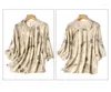 Chemises en satin pour femmes Silk imprimé vintage Vêtements Sum-cou d'été Vêtements courtes manches femmes tops ycmyunyan