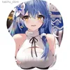 Muisblokken Pols Rustt 3D Computer Muiskussen Silicone Chest MousePad Cosplay Accessoire Gift Y240419