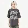 Мужские футболки T 2024 Summer Street Lose Casual Letters Printed Fort-Fortued футболка Hip Hop Keep It Real Cotton Tee