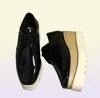 Nuova piattaforma di stella Stella McArtney Elyse Scheroni da donna Oxford con piattaforma in pelle nera Sole 4299755