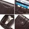 Brieftaschen klassische Stilbörsen für Männer für Männer, kurze echte Leder männliche Münztasche Multi -Funktion RFID -Kreditkartenhalter mit ID -Fenster