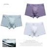 Sous-pants 2024 SUMMERMEN BOXERS SEMANS SANSEL ICE CHOF SOUS-WEAR BOXER SPANDEX 3D CROTCH NYLON STRIPS Shorts M-3XL 3PCS / LOT