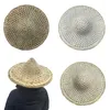 Basker unisex vuxen traditionell sol hatt roliga karnevaler fiske efter kvinnliga tonåringar casual bambu vävning solproof