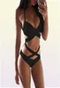 Women039s Sexy Cutout Halter designer bikini Onepiece Push Up esigner swimwe Monokini Swimsuit Bandage Swimwear Women039s F2904266