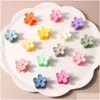 Hair Pins 3.5Cm Mini Beautif Girls Cute Colorf Clips Flower Small Claw Candy Color Kids Sweet Hairpin Clip Fashion Accessories Drop De Otehn