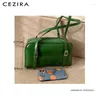 BAG CEZIRA Luxury Design PU Leather Boston per donne 2024 Borse per spalle cuscino in stile moda Ladies Casual Borsa