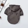 Ropa para perros con capucha con capucha gris sudadera para ropa primavera de otoño con traje de moda