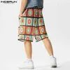 Men's Shorts Inc Men Shorts Mesh Drukowanie patchwork sznurka letnia streetwear mężczyzn Mężczyznę luźne wakacje 2024 swobodne męskie szorty s-5xl 240419 240419