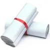 Blanc Poly Mailer Expédition de sacs d'emballage en plastique Produits Mail par courrier Storage Supplies envoyez un package d'auto-adhésif Pouche ZZ
