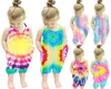 Baby Girls Tie Dye Strap Rompper Ins Tiedye Sling Sopotransmisiones sin mangas 2020 Boutique de verano Boutique para niños M25767805585