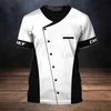 T-shirts masculins Chef Shirt Mens T-shirt 3d Custom Imprimé hommes Vêtements O Cou surdimension