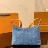 23女性のLuxurys Designers Classic Totes Bags Pochette Handbag Denim Imprint Flower