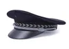 Men039s Military Balise Hats Flat Navy Captain Policeman Cap Security Uniformer Costume Cosplay Stage Performance Caps9442832