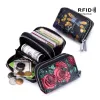 Holders Women Leather Rfid Card Holders Wallets Female Double Zipper Purses Ladies Money Bag Large Capacity Coin Bag Clutch Card Case