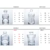زجاجات زجاجية شفافة زجاجات زجاجية ثقيلة تصميم محكم الإغلاق