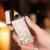 Hot Sale Metal Windproof Pulse Large Flame Plasma Lighter USB Electric Lighter LED Display Power Portable Lighter High-end Gift