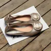 Casual Shoes Flats Ballerina Roll Up Bride Metallic Wedding Ballet 11 Crystal Round Toe Large Size Women Diamond Comfortable Moccasins