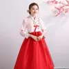 Ollm abbigliamento etnico coreano costume da performance Hanbok per la fase popolare della danza nazionale femminile D240419