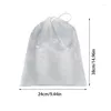 Storage Bags Non Woven Shoe 50Pcs Anti Yellowing Shoes Dust Covers Non-Woven Fabric Drawstring For Protect From Sun