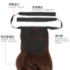 human curly wigs Wig womens long curly hair strap wig ponytail seamless hair extension ponytail braid