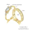 Bandringar liten liten ring för kvinnor guldfärg kubik zirkonia midi finger jubileum smycken tillbehör gåvor kar229 droppe Deliv DHH4Z
