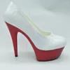 Dress Shoes LAIJIANJINXIA Spring/autumn Round Toe 15cm Thin Heels Platform Sexy Women Wedding Pumps Plus Size:35-45 46