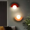 Vägglampor nordiska glas bolllampa designer levande gången korridor studie hem dekor sconce lätt sovrum sängen enkel färgad