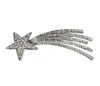 Crystal Rhinestone Meteor Desejando broche pino Metal Shooting Star Broche Pin Mulheres Costumo Jóias de Jóias Presente 5968197