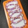 Braccialetti Link Natural Purple Garden Quartz Pixiu Bracciale Crystal Reiki Healing Stone Fashi