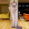 Party Dresses Shin Bridal Mermaid Long Semesles Glitter Evening For Women Sequin Halter Neck Prom Flound Length Wedding Wedding