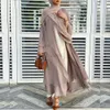 Vêtements ethniques Ramadan Eid Mubarak en mousseline de soie ouverte Abaya Kimono Dubaï Turquie Islam Kaftan Muslim Dress Vêtements Abayas pour femmes Robe Femme Caftan D240419