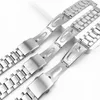 Stainless Steel Watch Band Universal Strap Folding Safety Buckle for Women Bracelet Strap18mm 20mm 22mm Watch Belt Accessories 240419