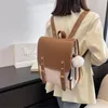 School Bags Luxury Designer 3 Layers Women's Backpack PU Leather Backpacks For Teenagers Girls Fashion Travel BookBag Preppy Mochilas