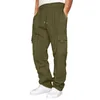 Pantalon masculin cargo de randonnée masculine détendue en ajustement cordon de craquille élastique joggers pantalons de survêtement sportif sport sport coréen sport