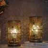 Table Lamps 2Pcs Metal Lamp Battery Powered Cordless Operated Led Lantern For Patio Events Weddings Parties Home Decor