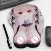 PADS DE MOUSE Le poignet repose des pads de souris Anime Sexy Girls Sexe Boobs Formidable Anti-Slip Oppai avec poignet Mat Azur Laneown Prinz Eugen Blond Levi Ackerman Y240419