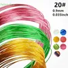 Flores decorativas 100pcs 20# 0.9 mm/0.035 pulgadas de 80 cm de longitud alambre de hierro para flores de calcetín de nylon bricolaje artificial hecho a mano materiales