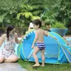 Tendas e abrigos crianças jogam tenda de proteção UV abrigo solar para meninos portáteis com mini piscina de piscina embutida piquenique