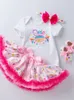 Baby 2024 2024 Set, Baby First Year Outfit, Summer Short Sleid Embroidered Climbing Suit, Princess Skirt Set Fashion